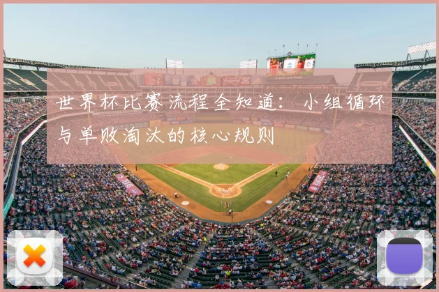 世界杯比赛流程全知道:小组循环与单败淘汰的核心规则